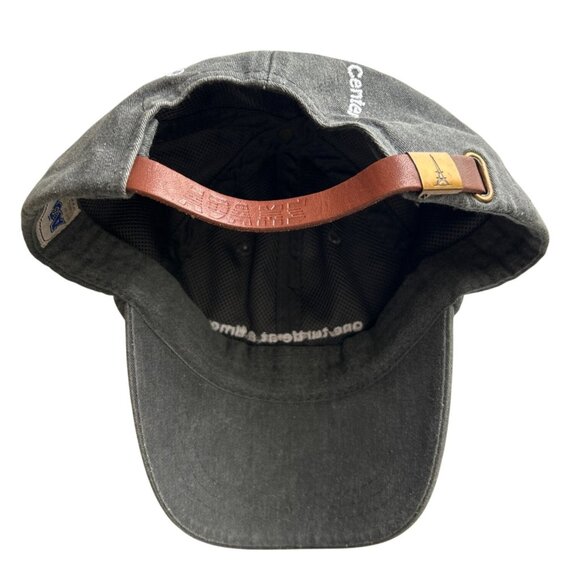 Adams Gray Baseball Cap/Hat Embroidered One Turtle At A Time W/ Leather Strap - Picture 3 of 6
